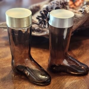 vintage Avon Leather cologne brown glass boot bottles